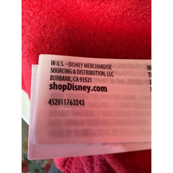 Disney Men’s Mickey Mouse Fleece Jacket XL Red Black Full Zip Graphic New - Picture 11 of 15